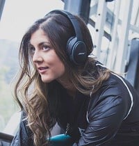Women wearing Bose headphones