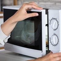 white microwave