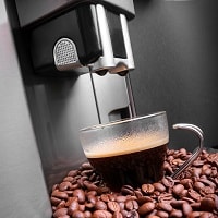 coffee beans with espresso machines