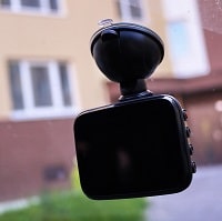 dashboard camera on a wind shield